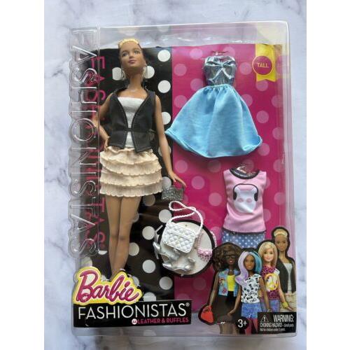 Mattel 2015 Barbie Fashionistas Tall 44 Leather and Ruffles Doll DTF07