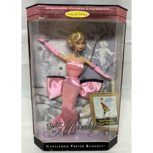 Nrfb Vintage 1997 Barbie Marilyn Monroe 17451 Gentlemen Prefer Blonde Pink Dress
