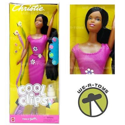 Barbie Cool Clips Christie African American Doll 2001 Mattel 50599 Rare Nrfb