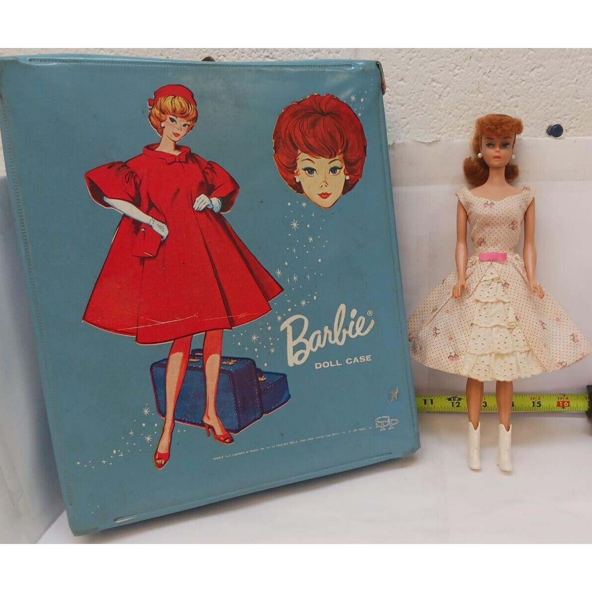 1962 Mattel Midge Barbie Doll + Clothes/accessories with 1963 Doll Case SC