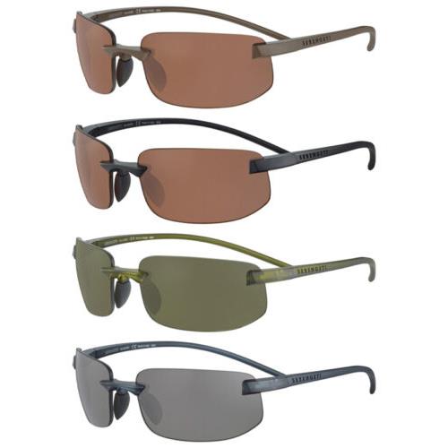 Serengeti Lupton Small Polarized Men`s Rimless Wrap Sunglasses - SS55200 - Italy