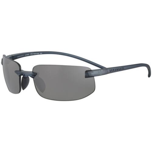Serengeti Lupton Small Polarized Men`s Rimless Wrap Sunglasses - SS55200 - Italy Matte Crystal Black/CPG (SS552002)