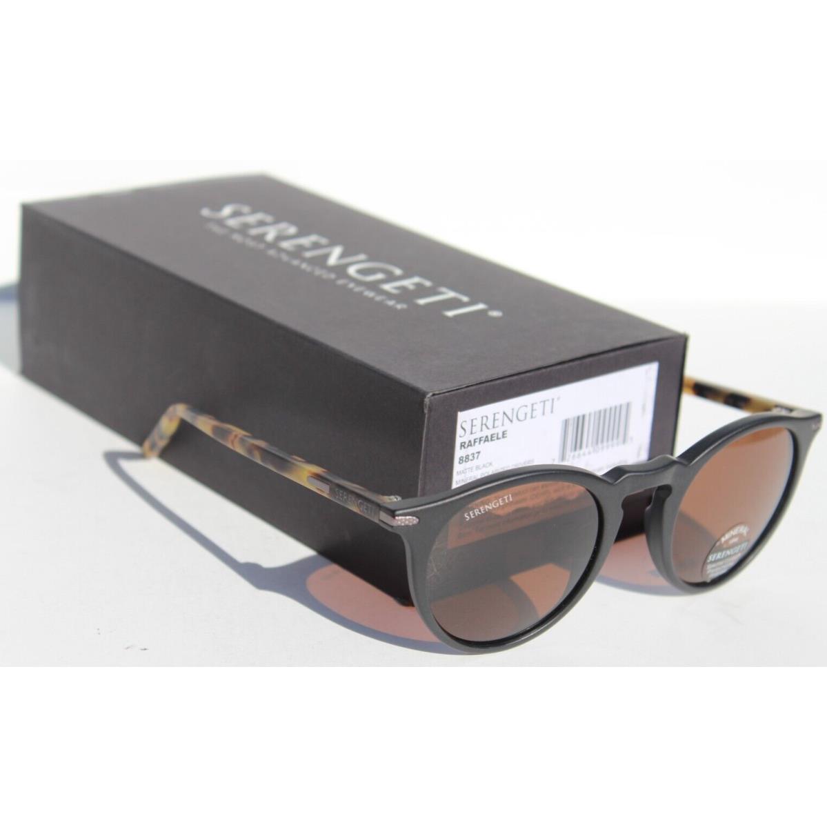 Serengeti Raffaele Polarized Sunglasses Matte Black/drivers 8837 Italy
