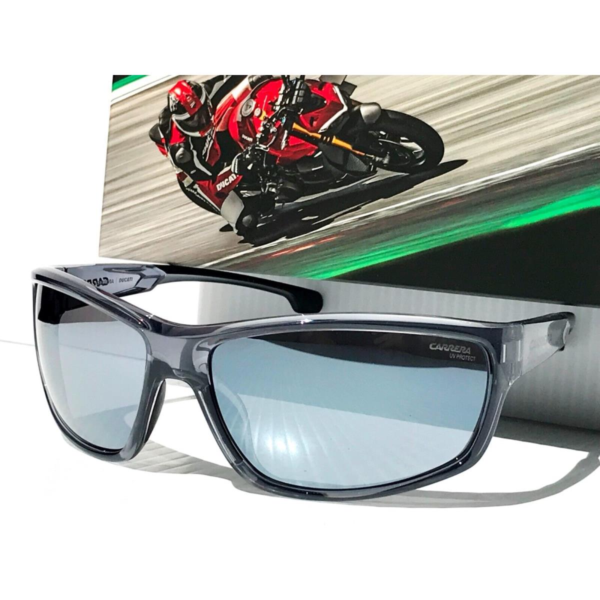 Carerra Ducati Carduc Shiny Grey Frame Grey Mirror Lens Sunglass 002/S R6ST4