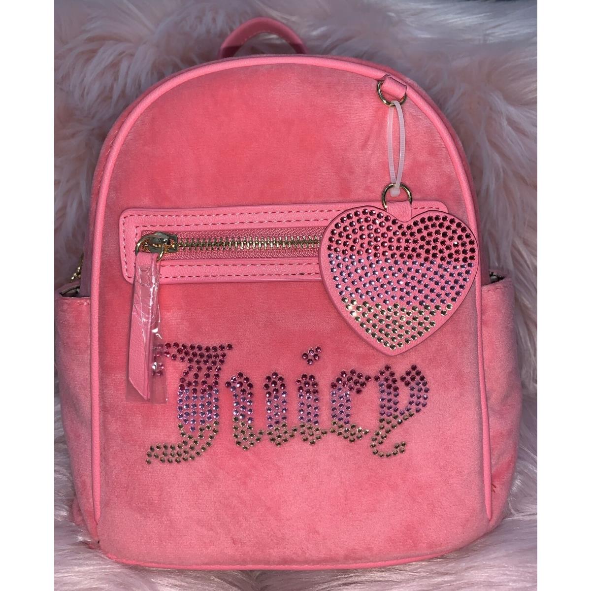 Juicy Couture Velvet 11JCCITJC-PL Pink Lemonade Small Rainbow Juicy Backpack