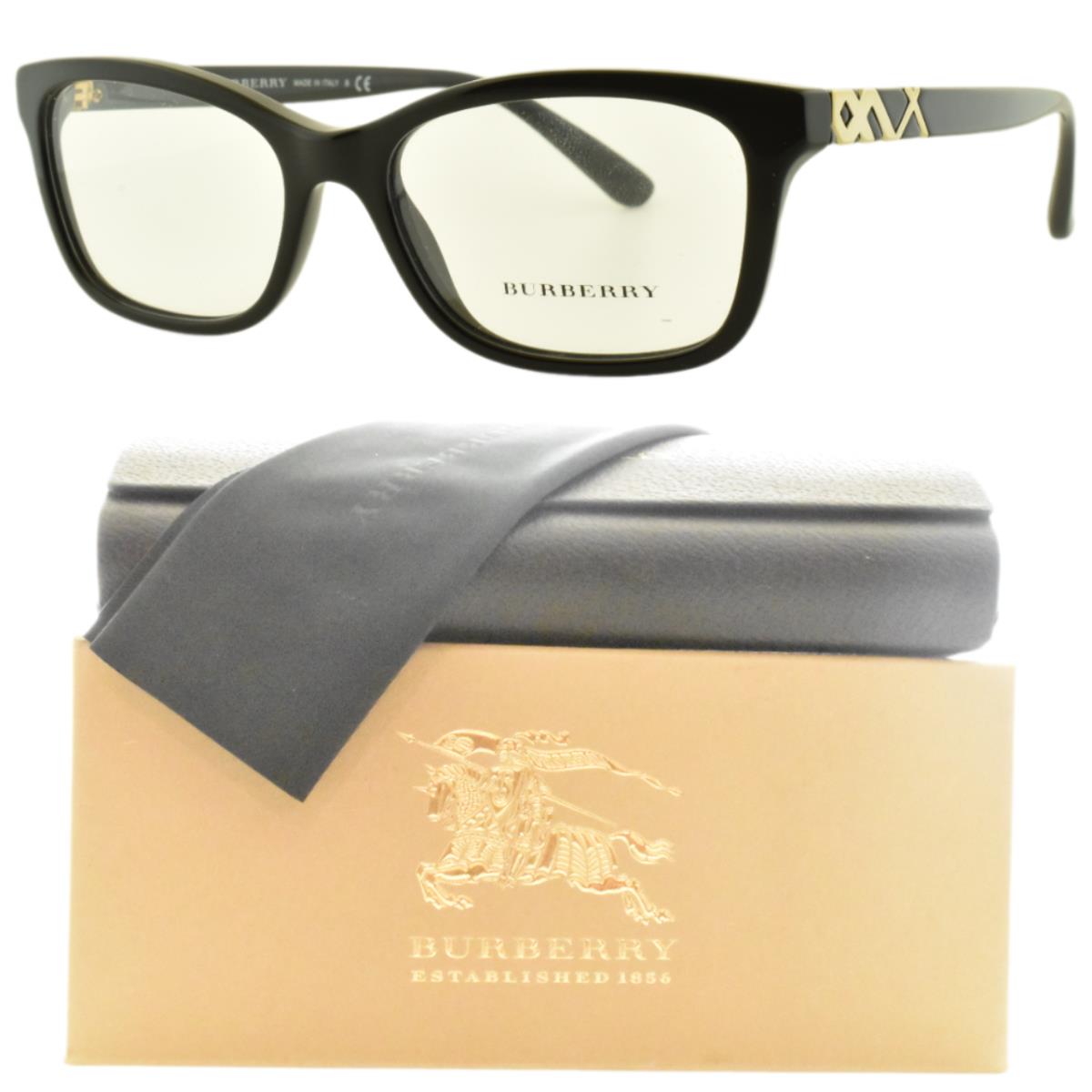 Burberry B 2249 3001 Rectangle Full Rim Black Womens Optical Frames