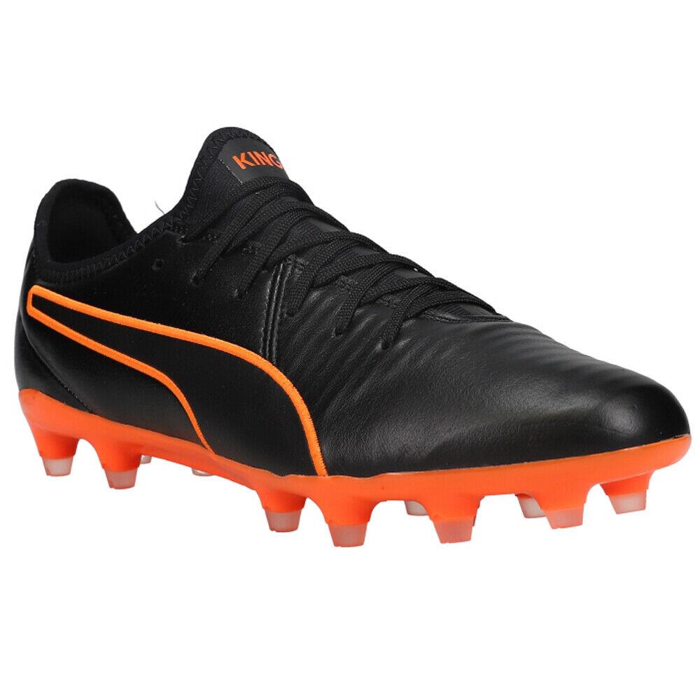Puma King Pro Firm Ground Soccer Cleats Mens Black Sneakers Athletic Shoes 10560 - Black