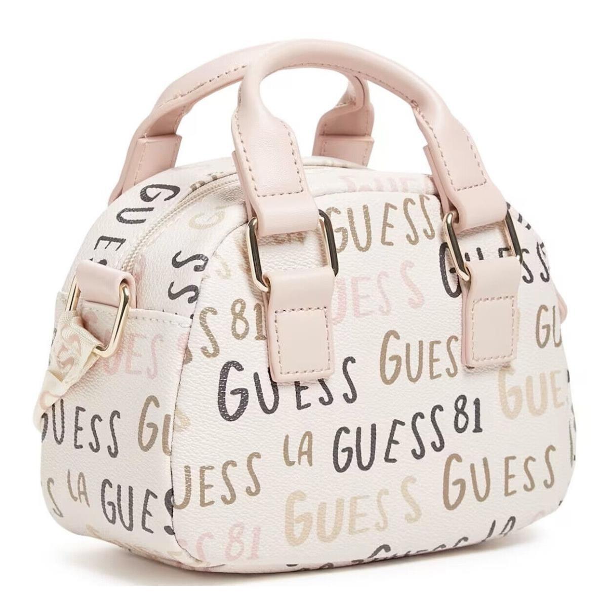 Guess Women`s Pink Blush Logo Mini Dome Satchel Crossbody Phone Bag Handbag