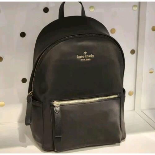 Kate Spade Chelsea Medium Black Nylon Shoulder Backpack Bag