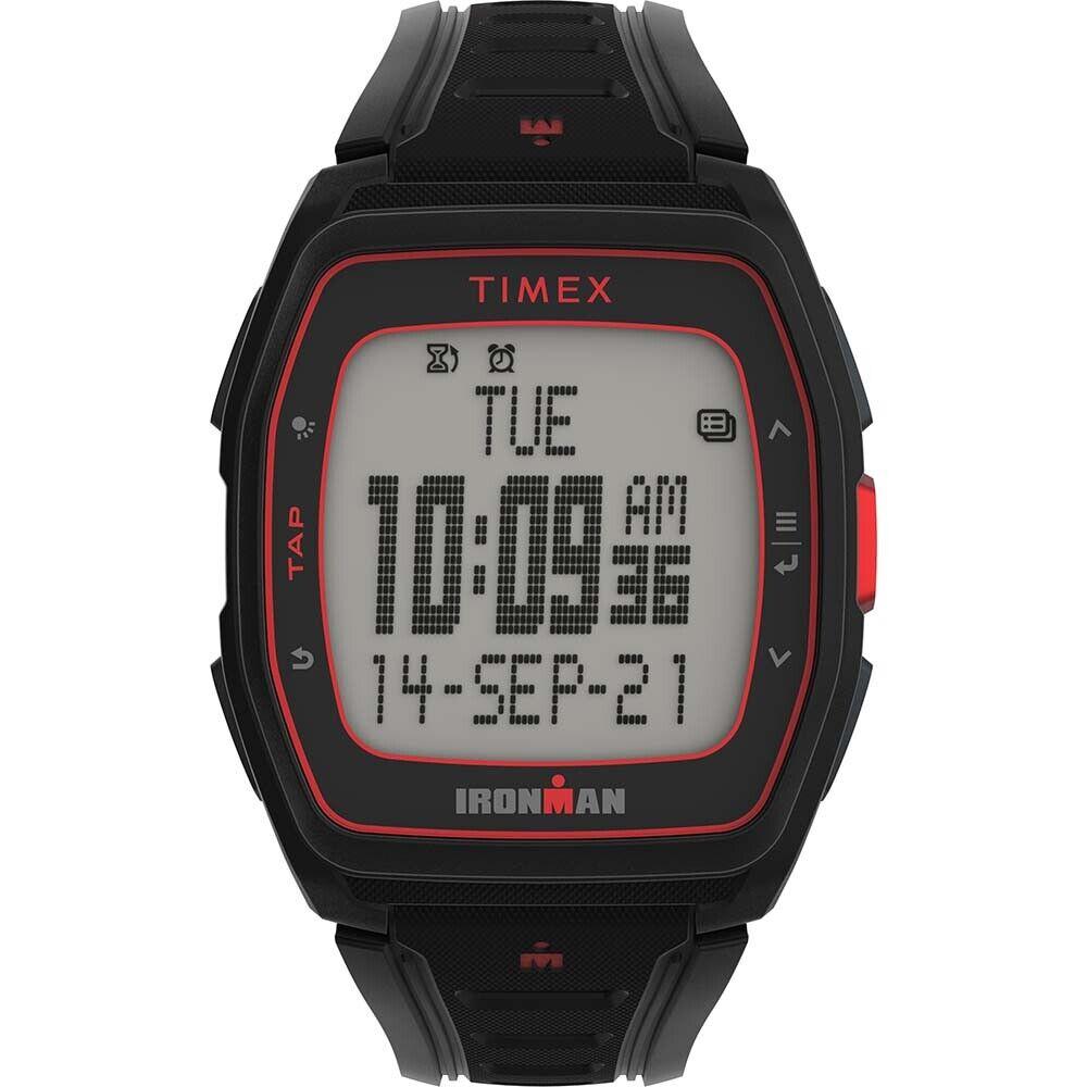 Timex Ironman T300 Silicone Strap Watch Black / Red