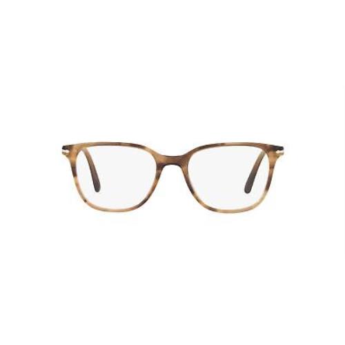 Persol PO3203V 1085 Striped Brown Demo Lens Rectangle 53 mm Women`s Eyeglasses