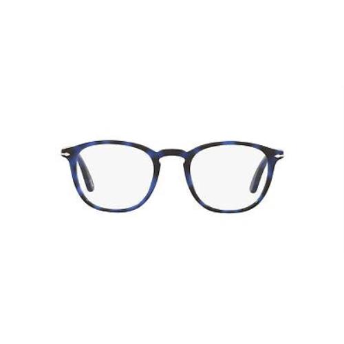 Persol PO3143V 1099 Blue Grid Demo Lens Rectangle 49 mm Men`s Eyeglasses