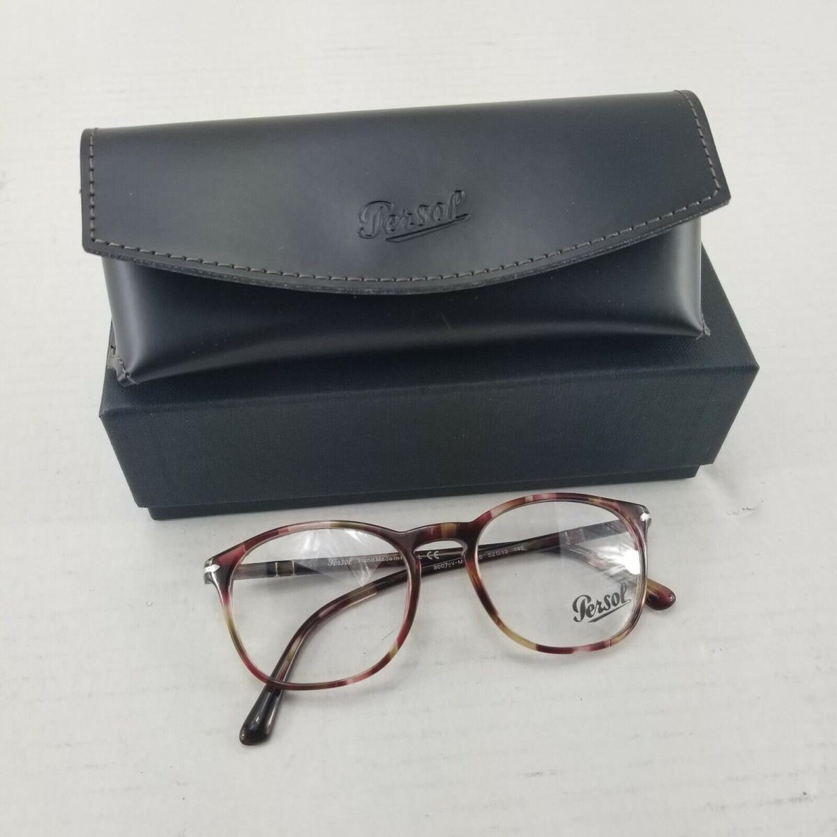 Persol PO3007VM 1125 Bordeaux Round 52 mm Eyeglasses Frames