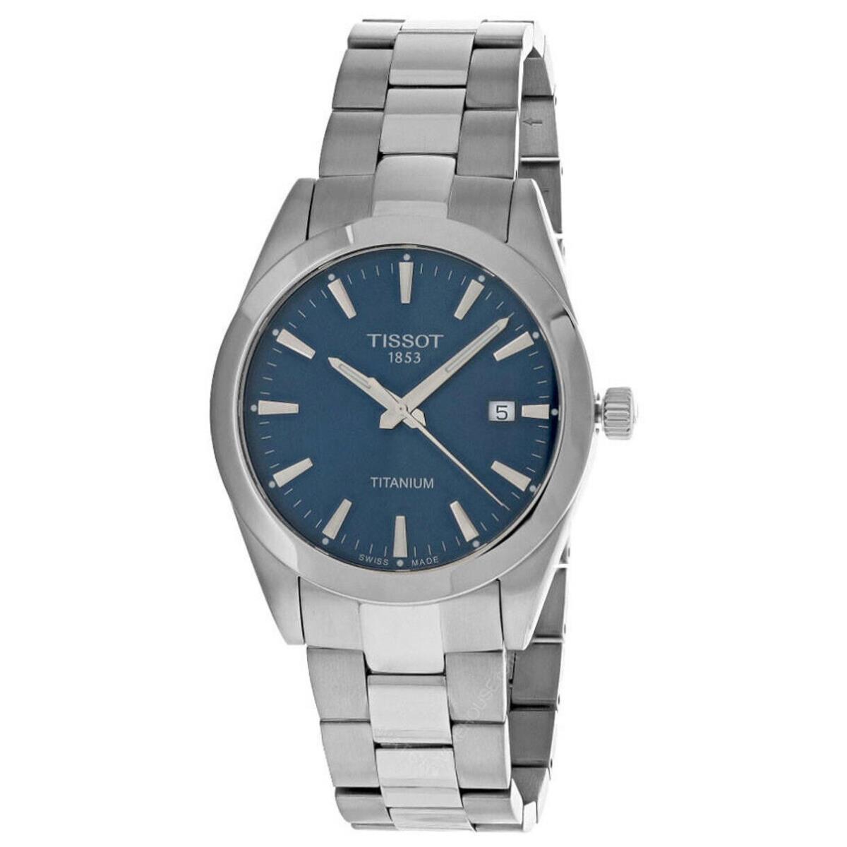 Tissot Gentleman Titanium 40MM Blue Dial Men`s Watch T127.410.44.041.00 - Dial: Blue, Band: , Bezel: