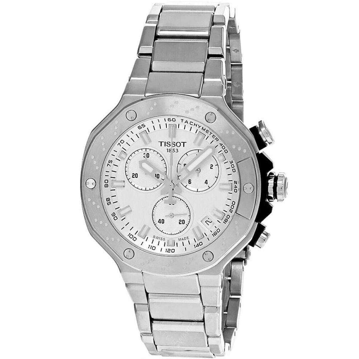 Tissot T-race Chrono 45MM Silver Dial SS Men`s Watch T141.417.11.031.00