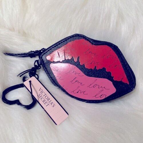 Victorias Secret Pucker Lips Coin Purse Zippered Keyring Keycha