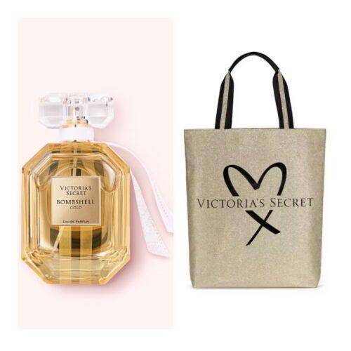 Victoria s Secret Bombshell Gold Eau de Parfum 1.7 Fl.oz. and VS Tote Bag