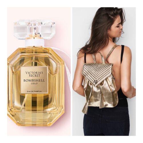 Victoria s Secret Bombshell Gold Eau de Parfum 1.7 Fl.oz. and VS Backpack