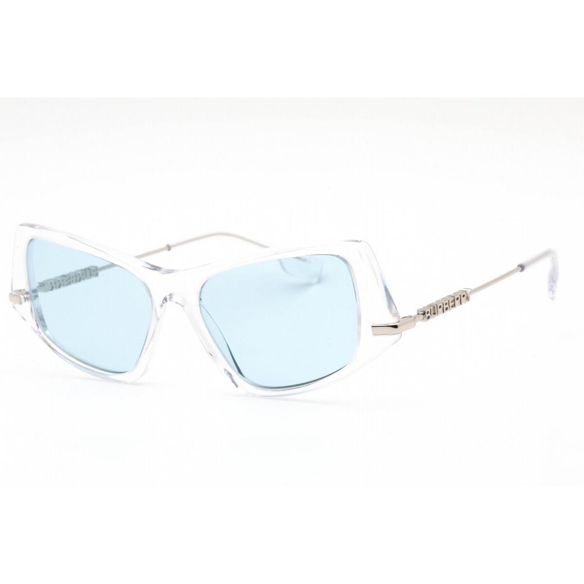 Burberry BE4408 302480 Sunglasses Transparent Frame Blue Lenses 52mm