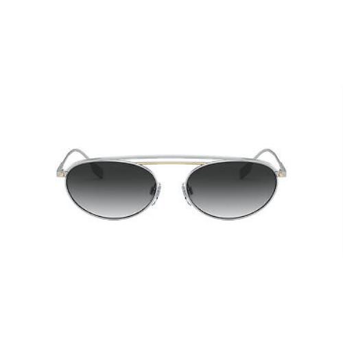 Burberry BE3116 13038G Wren Silver Gold Grey Gradient 54 mm Women`s Sunglasses - Frame: Silver Gold, Lens: Grey Gradient