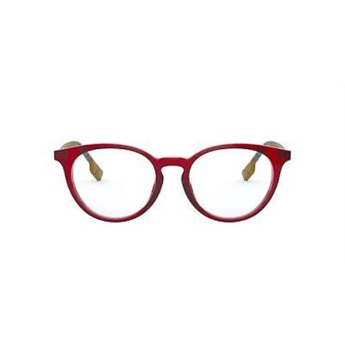 Burberry BE2318 3859 Chalcot Tran Red Demo Lens Panthos 49 mm Women`s Eyeglasses