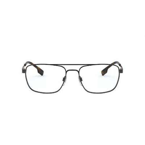 Burberry BE1340 1144 Crescent Ruthenium Demo Lens Rectangle 54 Men`s Eyeglasses