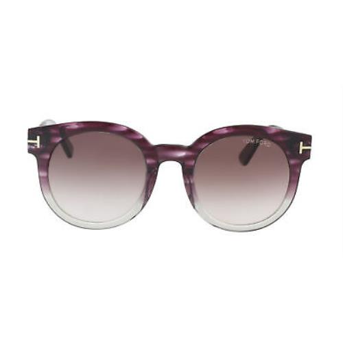 Tom Ford FT0435 83T Janina Purple/gray Round Sunglasses
