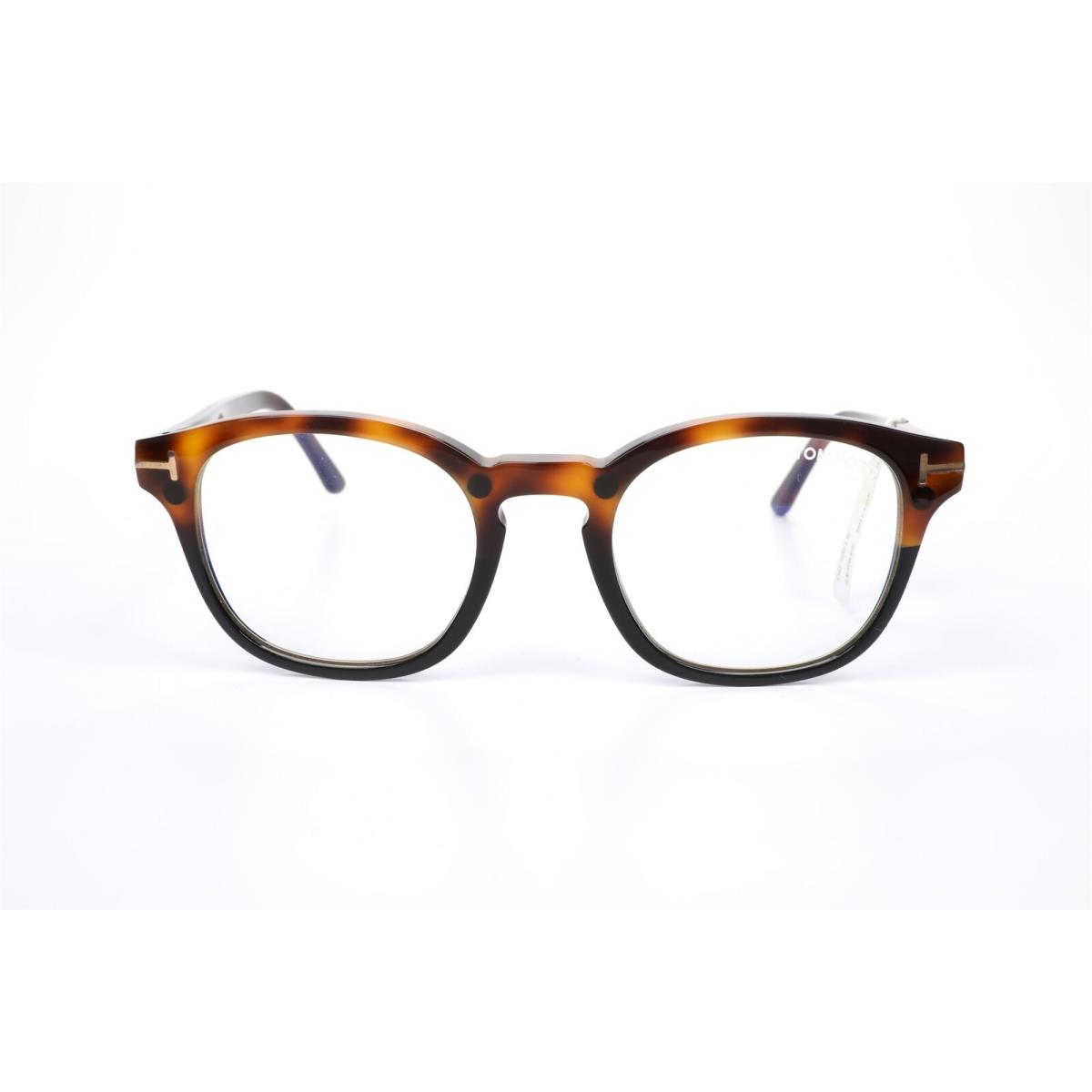 Tom Ford FT5532-B 56V Round Havana Optical Blue Block Frames 271485