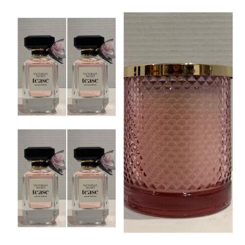 Victoria`s Secret Tease Eau de Parfum 1.7 Fl.oz. 4 and Scented Candle