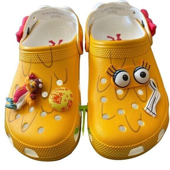 Crocs Mcdonalds Clogs Birdie Eyes Yellow Goggles Shoes Sz Men 6 Womens 8