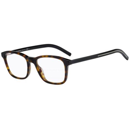 Dior Men`s Eyeglasses Havana Black Full Rim Rectangular Frame BLACKTIE243 581