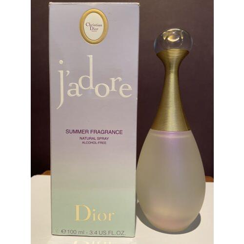 Dior J`adore Summer 3.4oz/100 ml Alcohol Free Eau D`ete Parfumee Rare