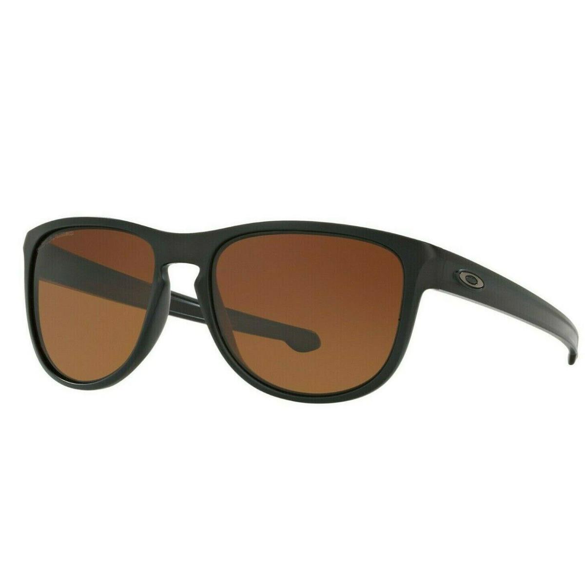 Oakley Sliver OO9342/06 Black Square Brown 57mm Gradient Polarized Sunglasses - Frame: Brown, Lens: Gray