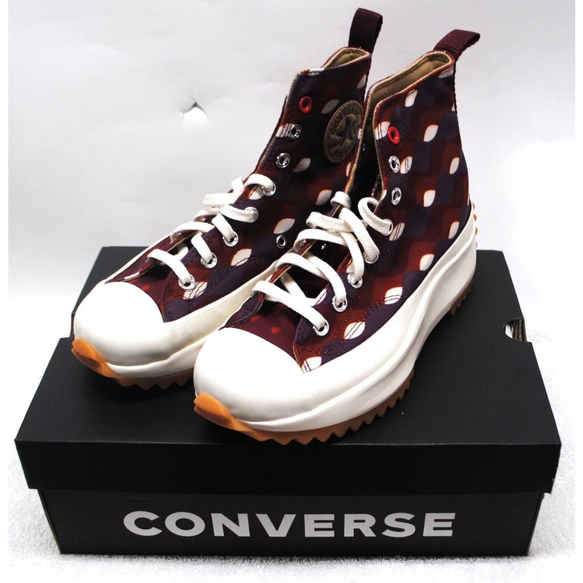 Converse Womens Size 9.5 Run Star Hike Hi Dark Beetroot Platform Shoes