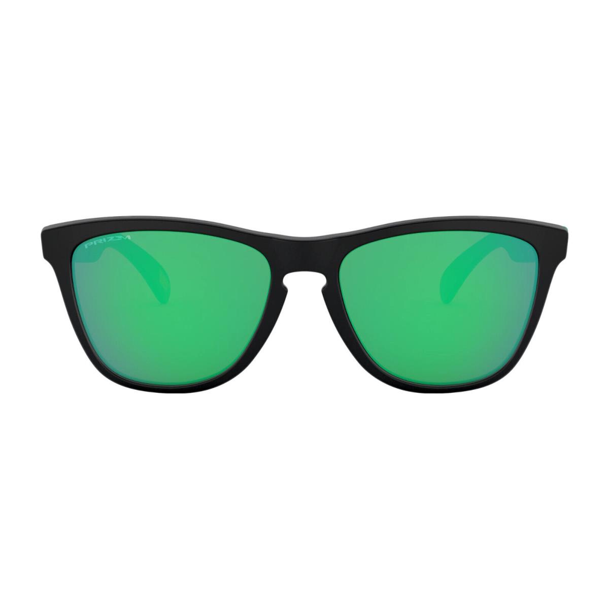 Oakley Frogskins Origins Coll Matte Black/trans Celeste Prizm Jade OO9013-I4 55 - Frame: Black, Lens: Green