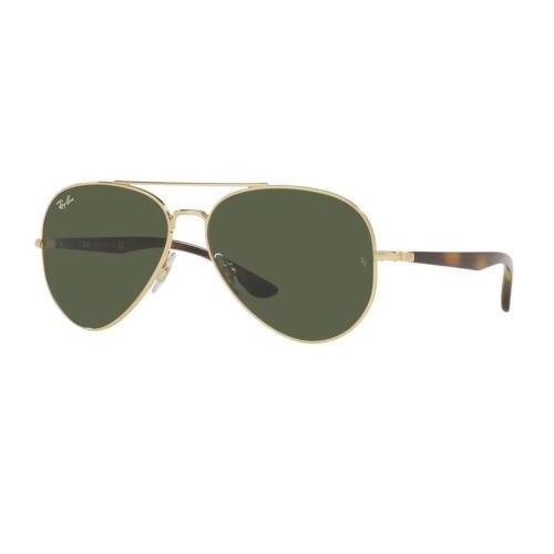 Ray-ban RB3675 Polished Gold Frame / G-15 Green Lenses RB3675 001/31 58-14