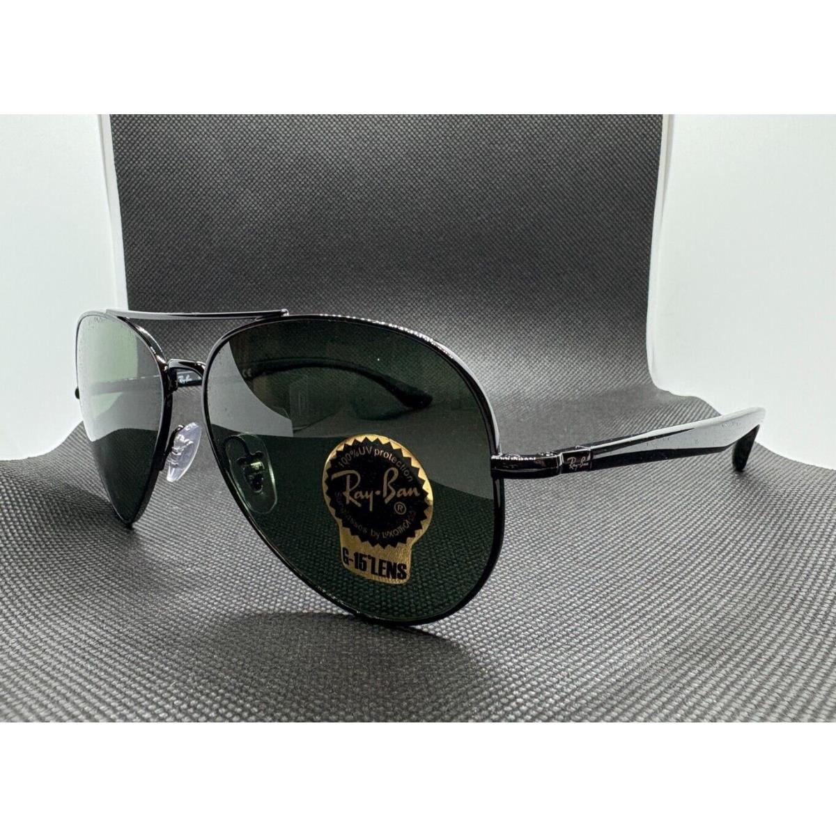 Ray-ban RB3675 Polished Black Frame / G-15 Green Lenses RB3675 002/31 58-14 - Frame: Polished Black, Lens: G-15 Green