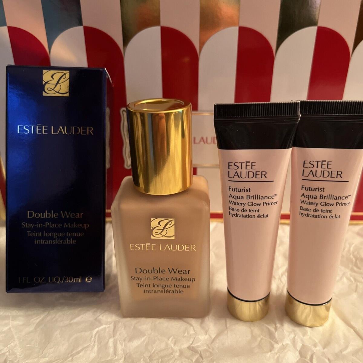 Set Estee Lauder Double Wear Stay-in-place Makeup 3N2 Wheat 1oz Primer 1oz