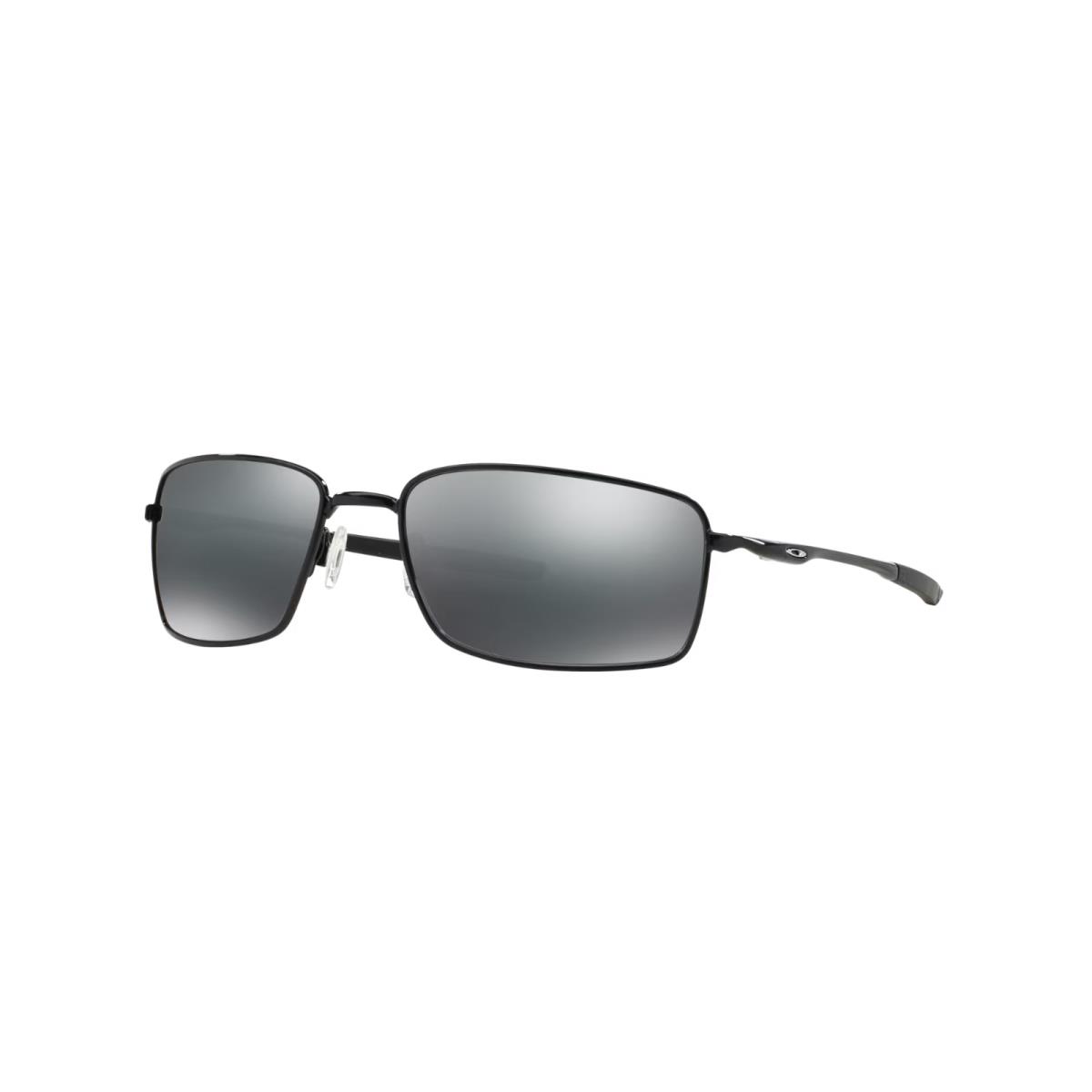 Oakley Square Wire Sunglasses OO4075-01 Polished Black W/ Black Iridium Lens - Frame: Cement, Lens: BLACK IRIDIUM