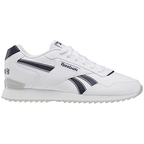 Reebok Unisex-adult Glide Ripple Clip Sneaker White/Pure Grey/Vector Navy