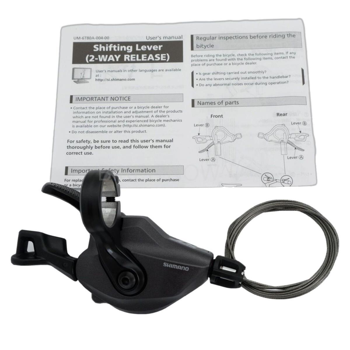 Shimano XT Mtb Bike SL-M8100-L Right Clamp-band 12-Speed Shifter Black