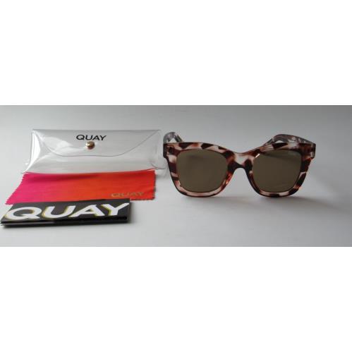 Quay Australia After Hours Sunglasses Tortoise with Case Cloth - Frame: , Lens: Green