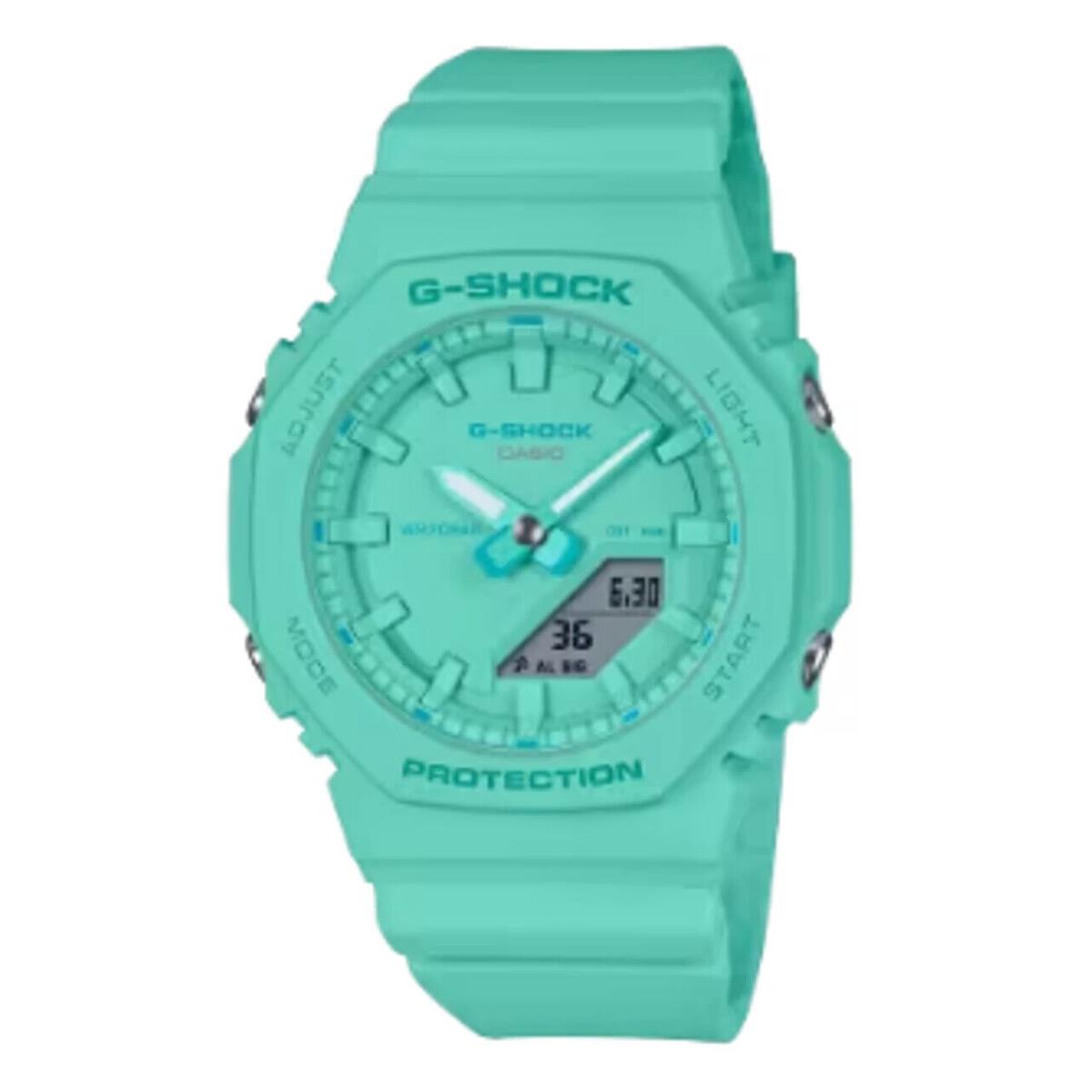 Casio G-shock Women`s Analog-digital Turquoise Resin Watch GMAP2100-2A