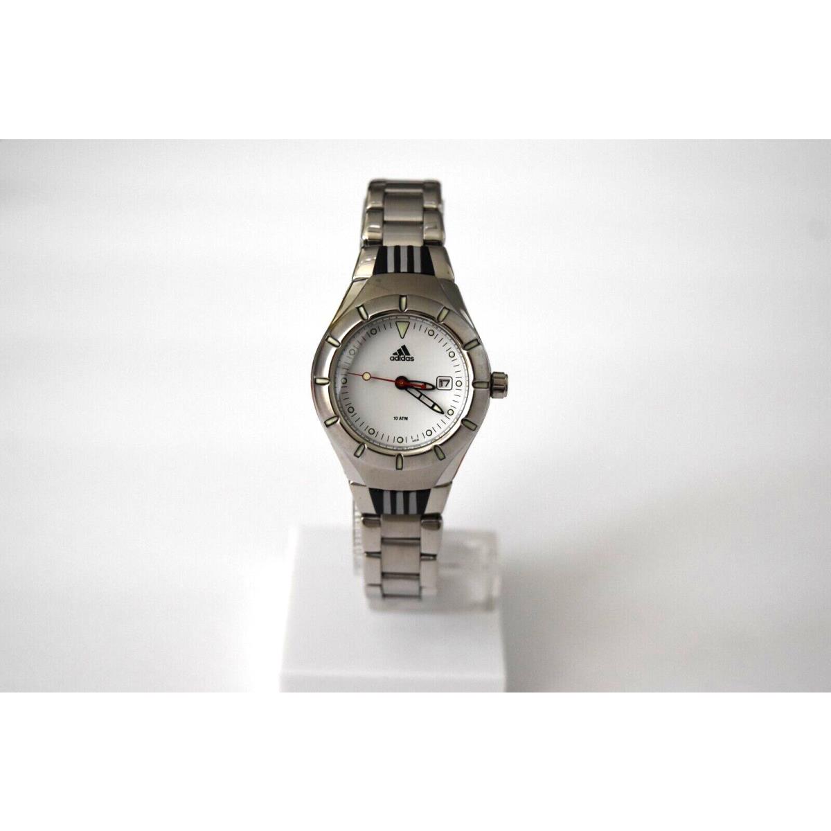 Adidas Women`s Small Stainless Steel White Dial Watch