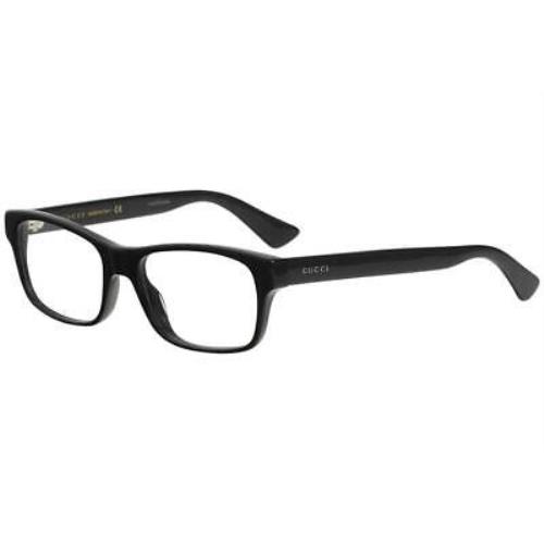 Gucci GG0006O 001 Eyeglasses Black/transparent Optical Frame 53mm