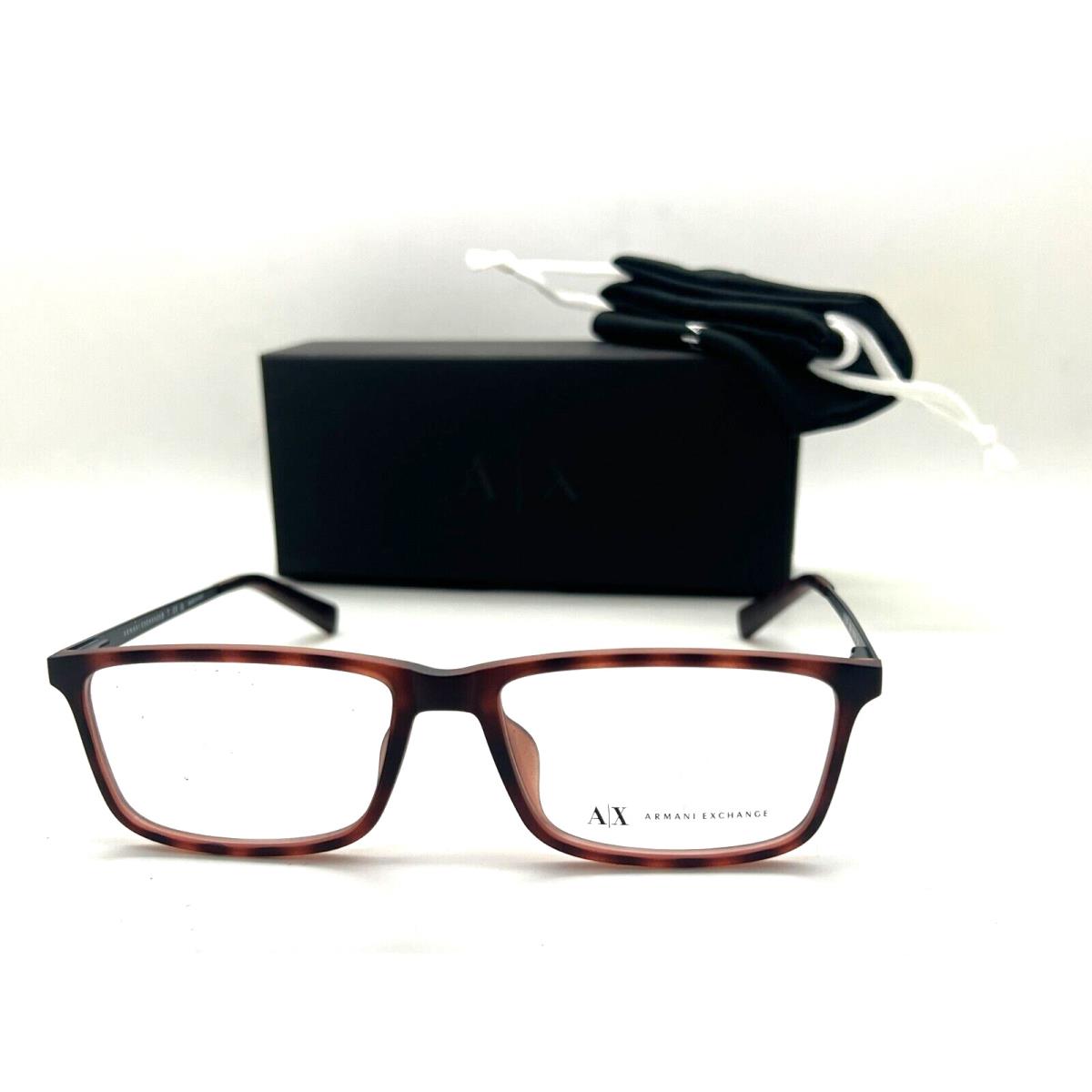 Armani Exchange AX3027F 8029 Matte Havana Eyeglasses 55-16-140mm