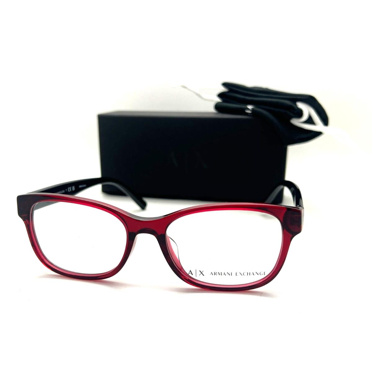 Armani Exchange AX 3076F 8298 Shiny Bordeaux Eyeglasses 53-17-145mm