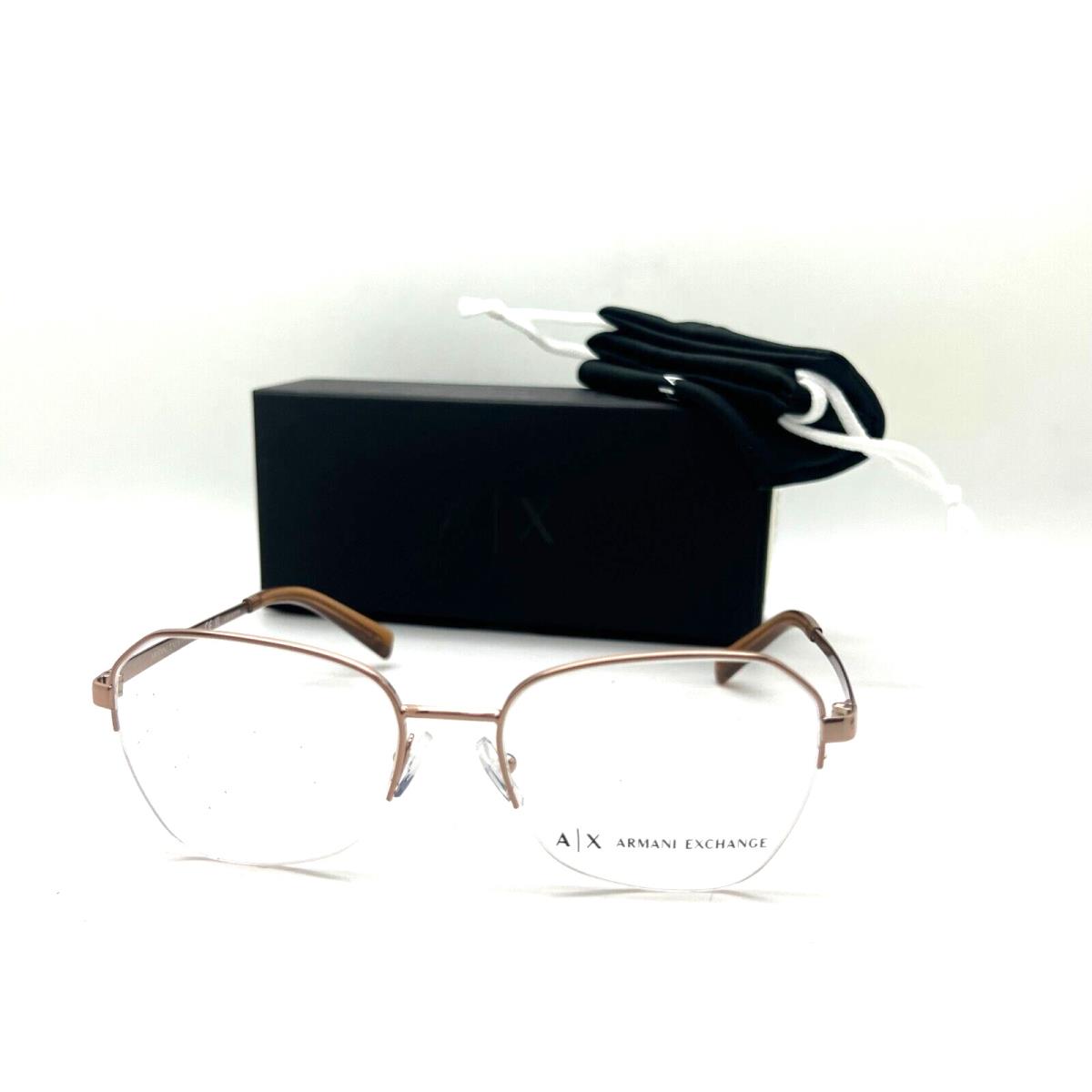 Armani Exchange Woman AX 1045 6103 Rose Gold Eyeglasses 53-18-140mm