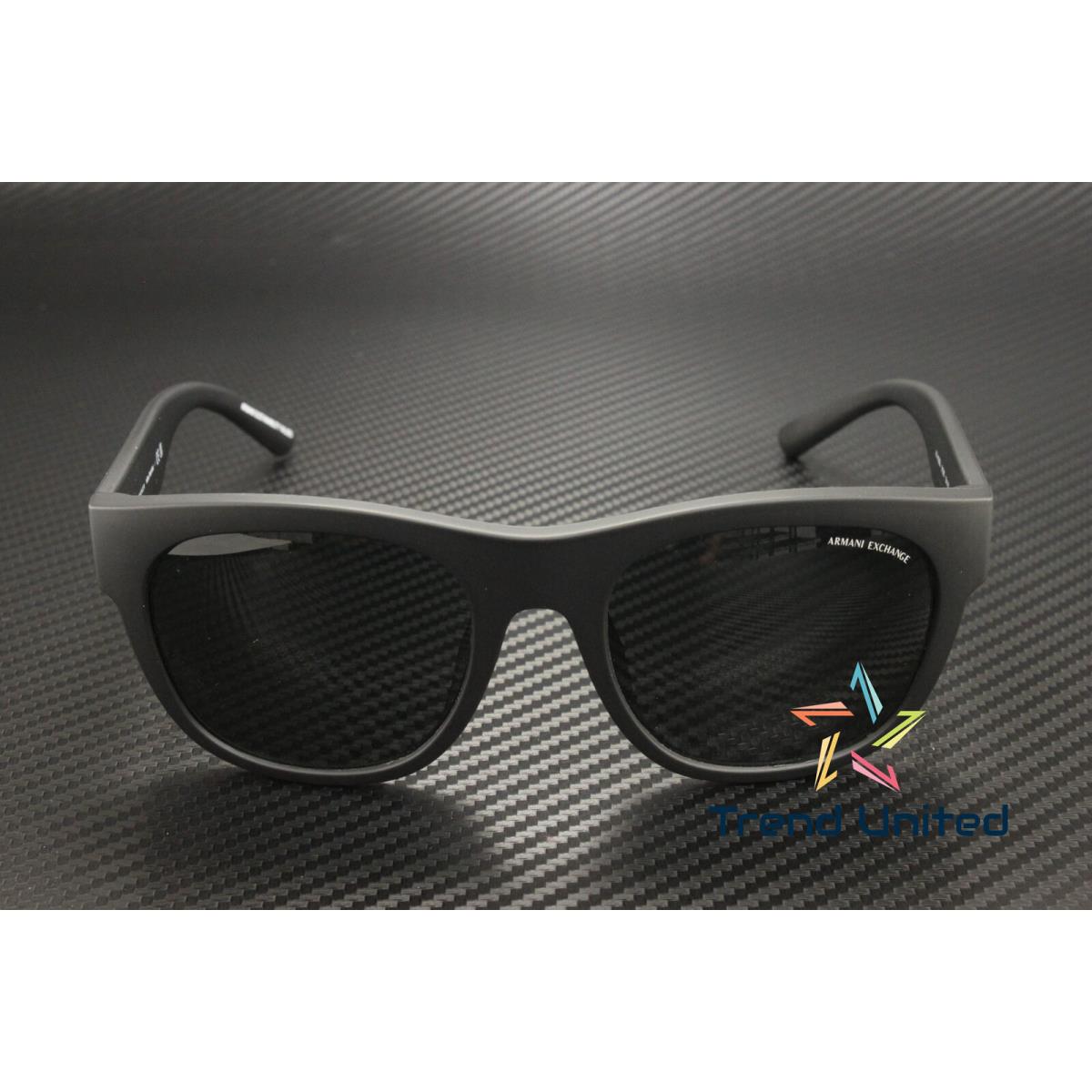 Armani Exchange AX4128SU 812287 Matte Black Dark Grey 55 mm Men`s Sunglasses