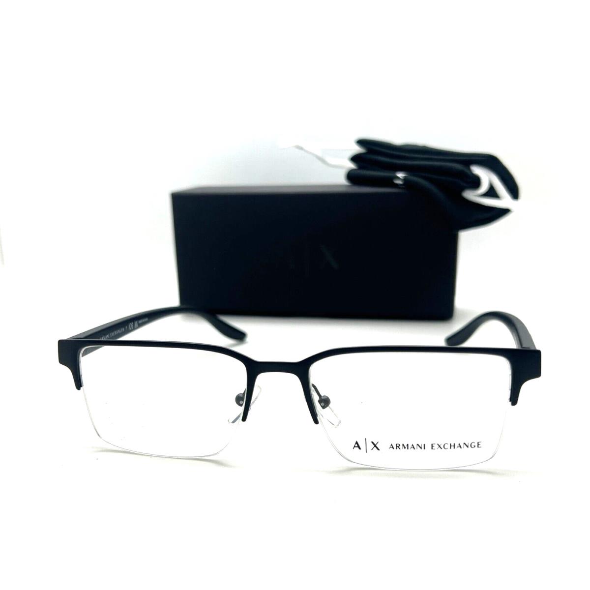 Armani Exchange AX 1046 6000 Matte Black Eyeglasses 55-18-145mm